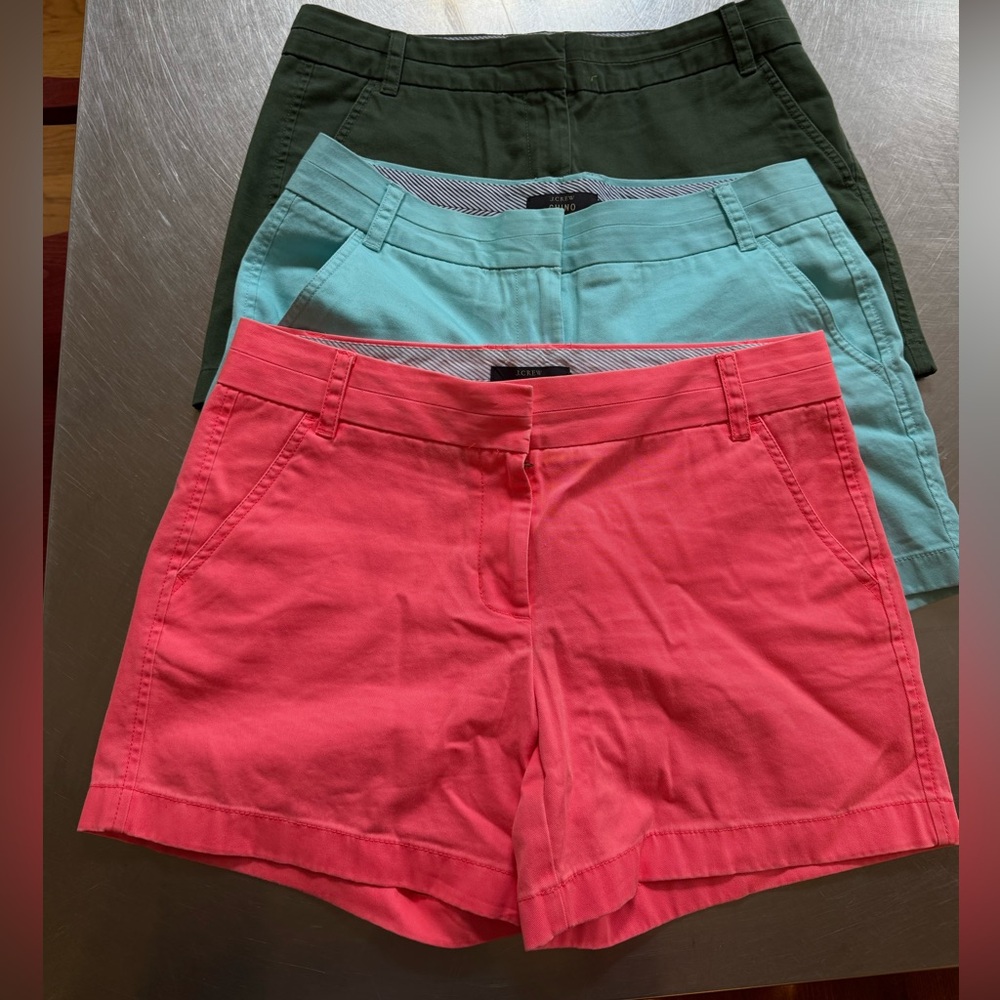 J. Crew Women's Shorts in Green, Coral, and Teal - Picture 3 of 3